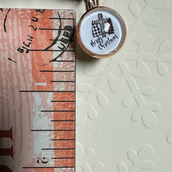 ❄️ SALE! NEW Holiday Rose Gold Leverback Christmas Earrings Animal Print Cross - Picture 9 of 11